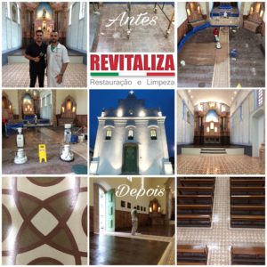 Restauração piso Igreja do Rosario Prainha Vila Velha revitaliza